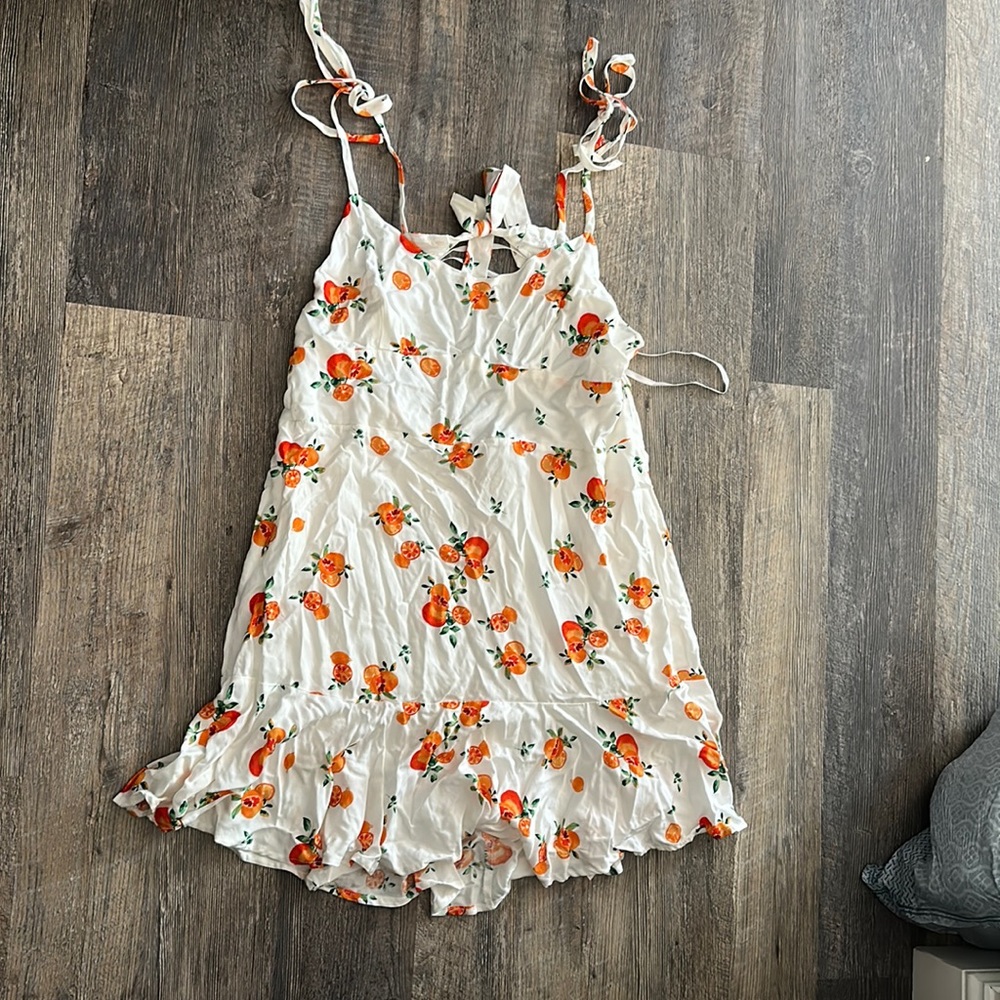 Orange print dress